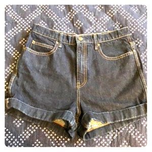 Gap high rise denim shorts